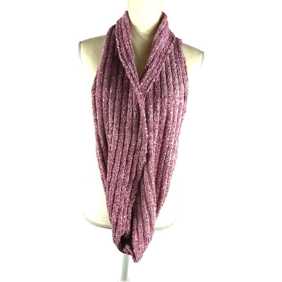 One Size Infinity Scarf 60" X 8" Sequin Purple Pink Volare Type material - Picture 2 of 7